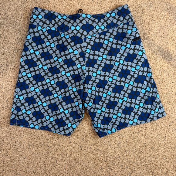 Patagonia Men's 32 Swim Trunks Blue Grey Print 8" Inseam No Liner - Picture 4 of 4